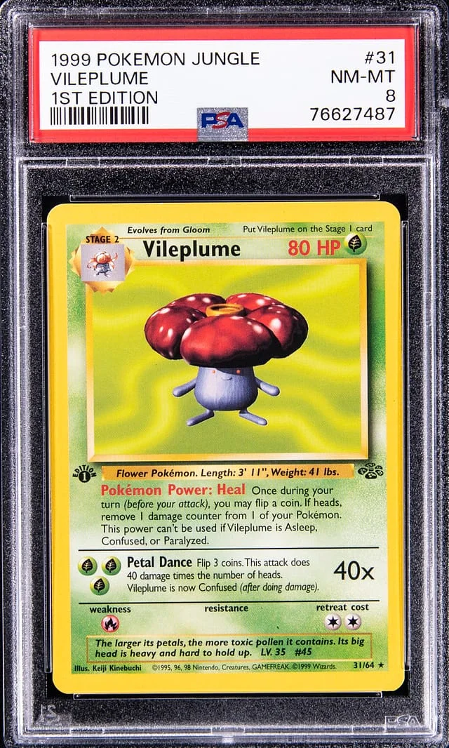 1999 Pokemon Jungle 1st Edition Vileplume #31 card image