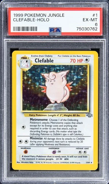 1999 Pokemon Jungle Clefable-Holo #1 card image