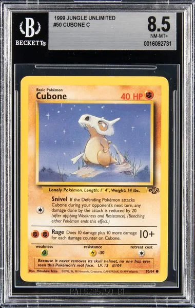 1999 Pokemon Jungle Cubone #50 card image