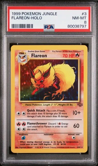 1999 Pokemon Jungle Flareon-Holo #3 card image