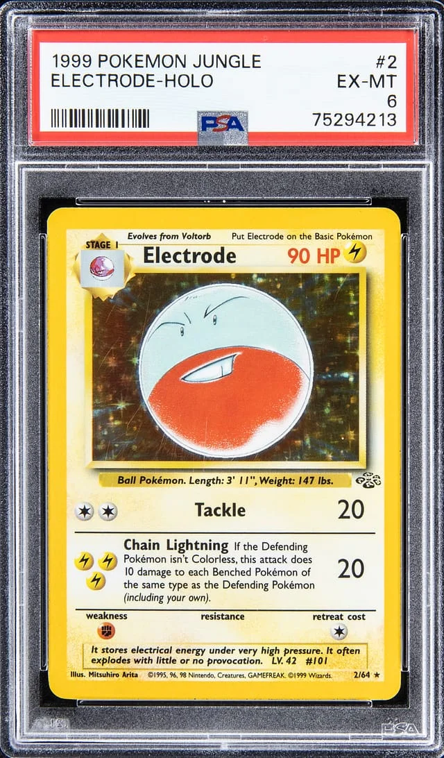1999 Pokemon Jungle Holo Electrode #2 card image