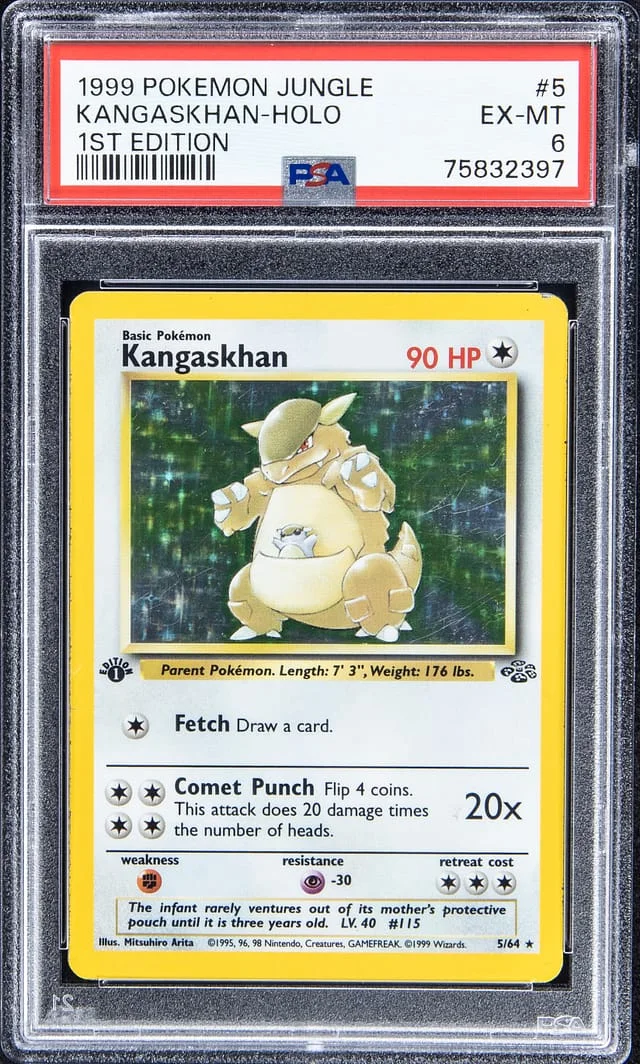 1999 Pokemon Jungle Holofoil - 1st Edition Kangaskhan #5 card image