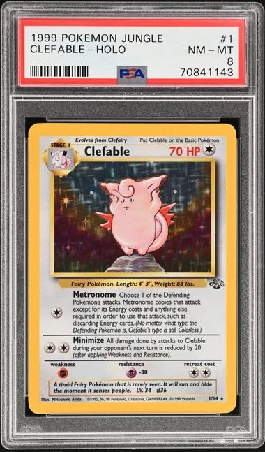 1999 Pokemon Jungle Holofoil Clefable #1 card image
