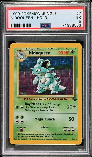 1999 Pokemon Jungle Holofoil Nidoqueen #7 card image