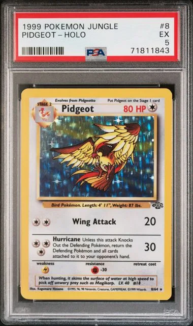 1999 Pokemon Jungle Holofoil Pidgeot #8 card image