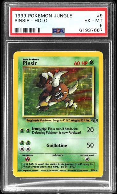 1999 Pokemon Jungle Holofoil Pinsir #9 card image