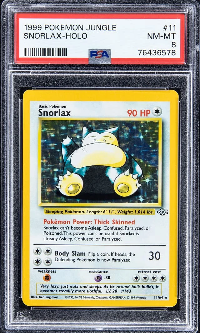 1999 Pokemon Jungle Holofoil Snorlax #11 card image