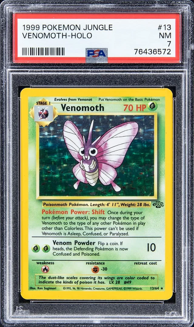 1999 Pokemon Jungle Holofoil Venomoth #13 card image