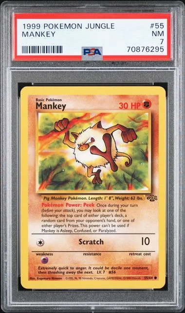 1999 Pokemon Jungle Mankey #55 card image