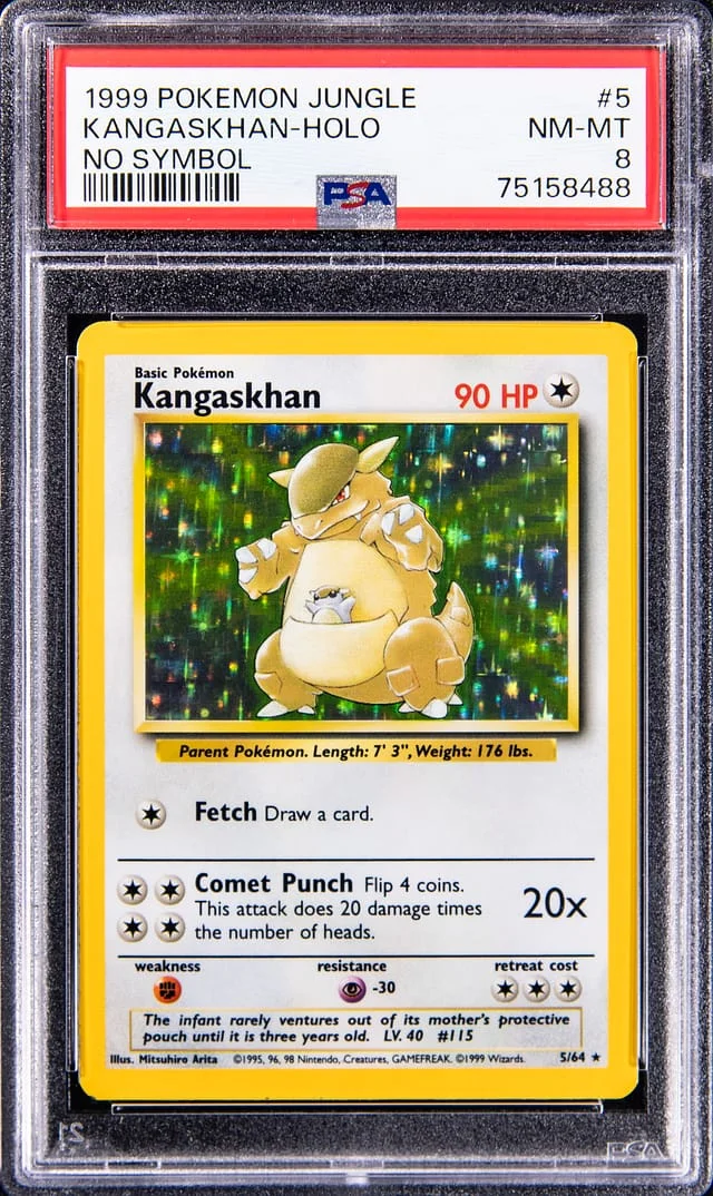 1999 Pokemon Jungle No Symbol Kangaskhan Holo #5 card image
