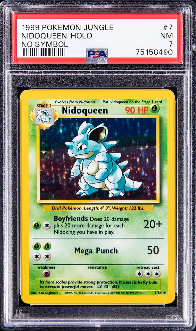 1999 Pokemon Jungle No Symbol Nidoqueen Holo #7 card image