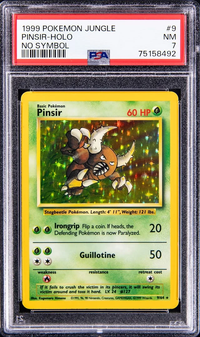1999 Pokemon Jungle No Symbol Pinsir Holo #9 card image
