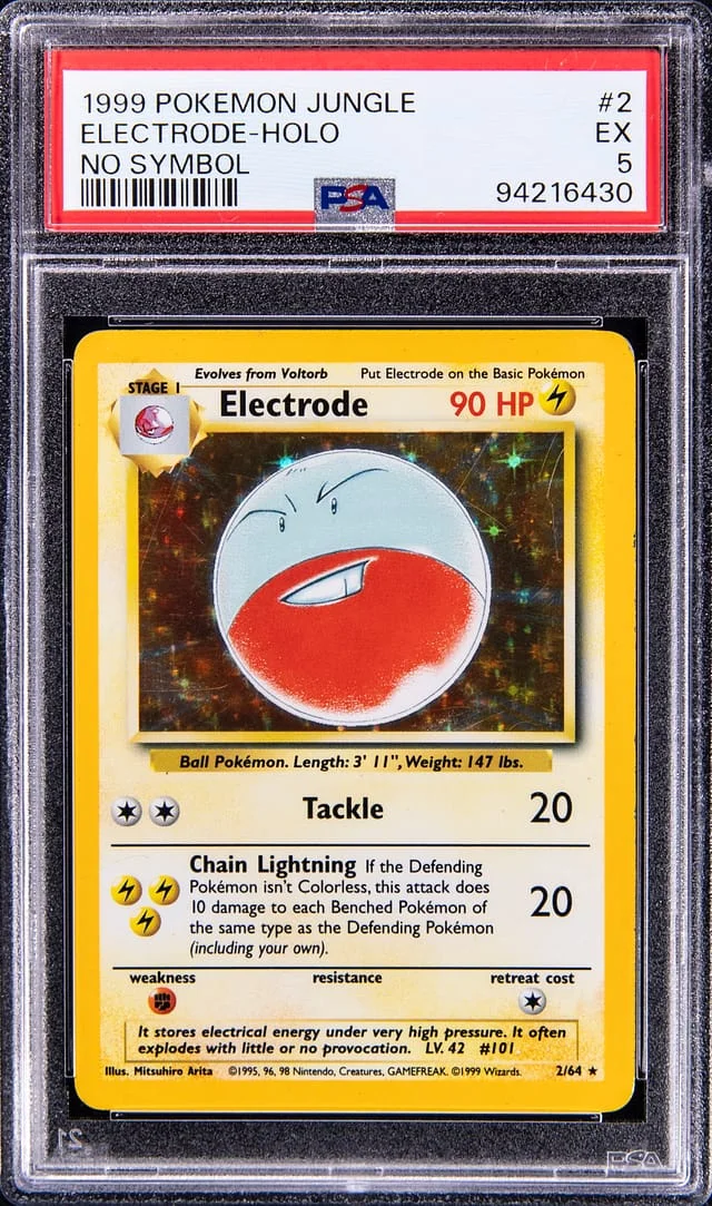 1999 Pokemon Jungle No Symbol Rare Holofoil Electrode #2 card image