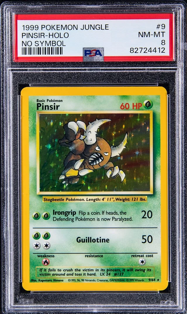 1999 Pokemon Jungle No Symbol Rare Holofoil Pinsir #9 card image