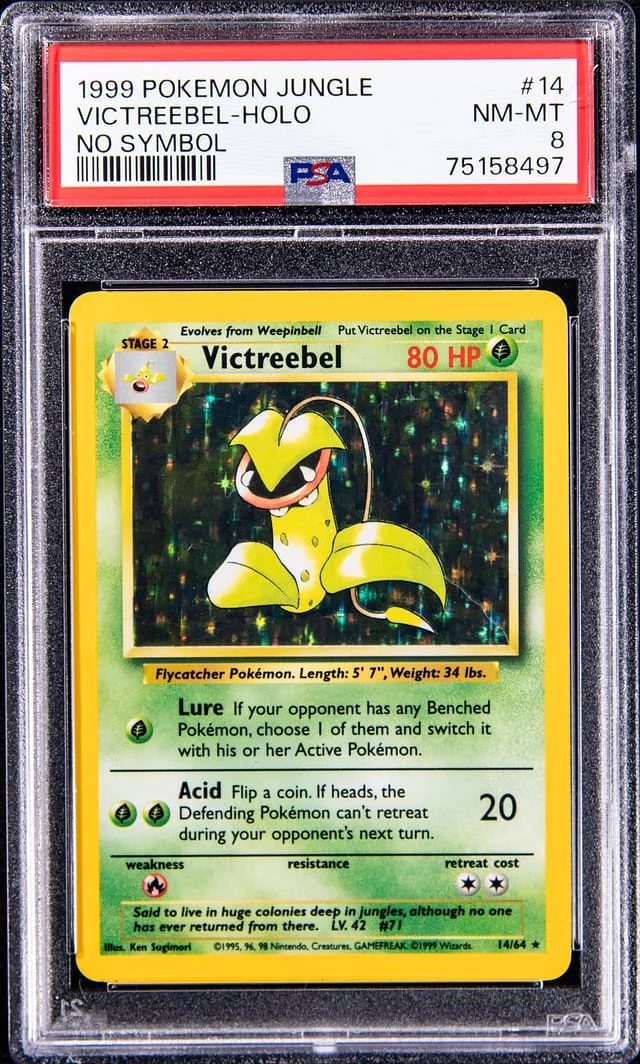 1999 Pokemon Jungle No Symbol Victreebel Holo #14 card image