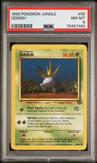 1999 Pokemon Jungle Oddish #58 card image