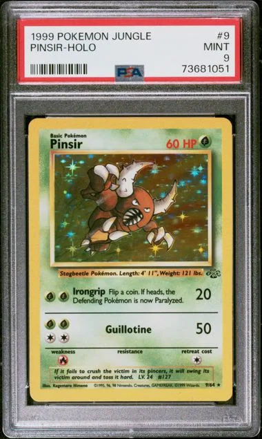 1999 Pokemon Jungle Pinsir-Holo #9 card image