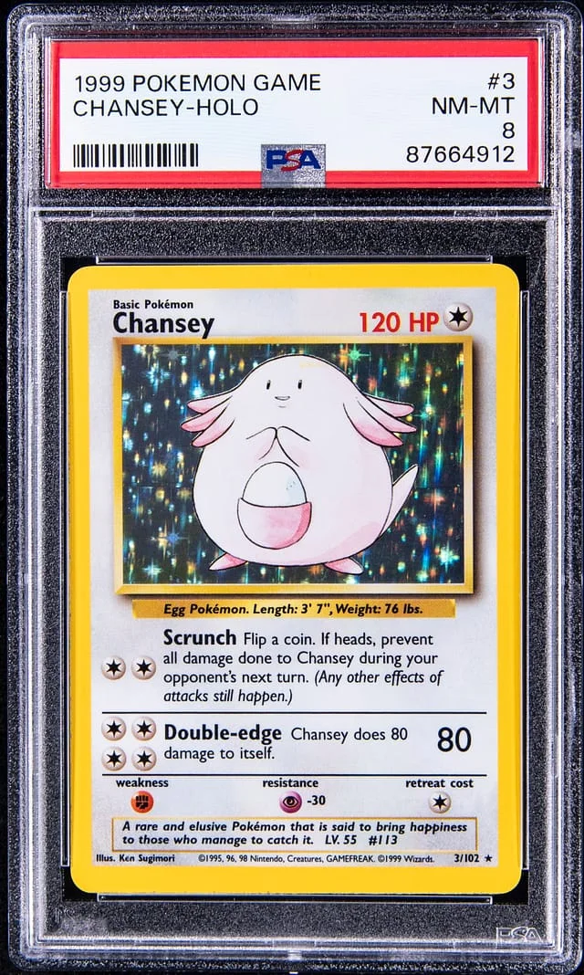 1999 Pokemon Jungle Rare Holofoil Chansey #3 card image