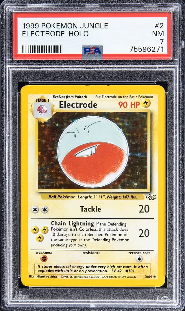 1999 Pokemon Jungle Rare Holofoil Electrode #2 card image