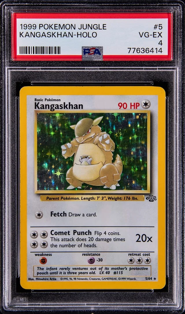 1999 Pokemon Jungle Rare Holofoil Kangaskhan #5 card image