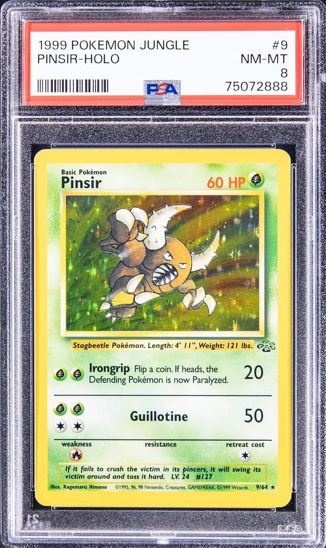 1999 Pokemon Jungle Rare Holofoil Pinsir #9 card image