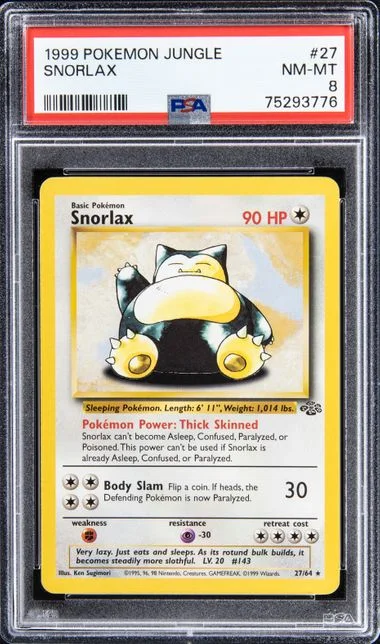 1999 Pokemon Jungle Snorlax #27 card image