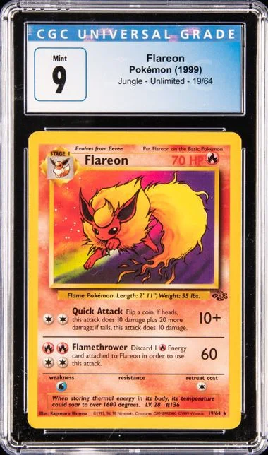 1999 Pokemon Jungle Unlimited Flareon #19 card image