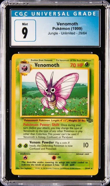 1999 Pokemon Jungle Unlimited Venomoth #29 card image