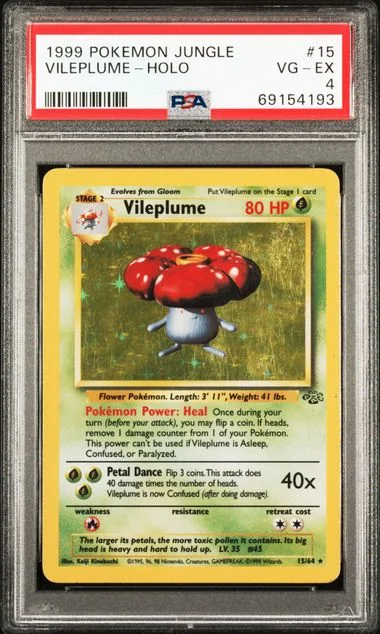 1999 Pokemon Jungle Vileplume-Holo #15 card image