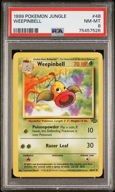 1999 Pokemon Jungle Weepinbell #48 card image