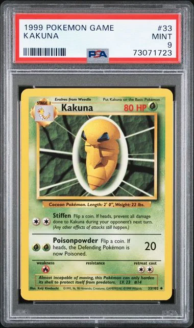 1999 Pokemon Kakuna #33 card image