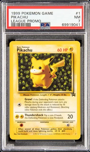 1999 Pokemon League Promo Pikachu #1 card image