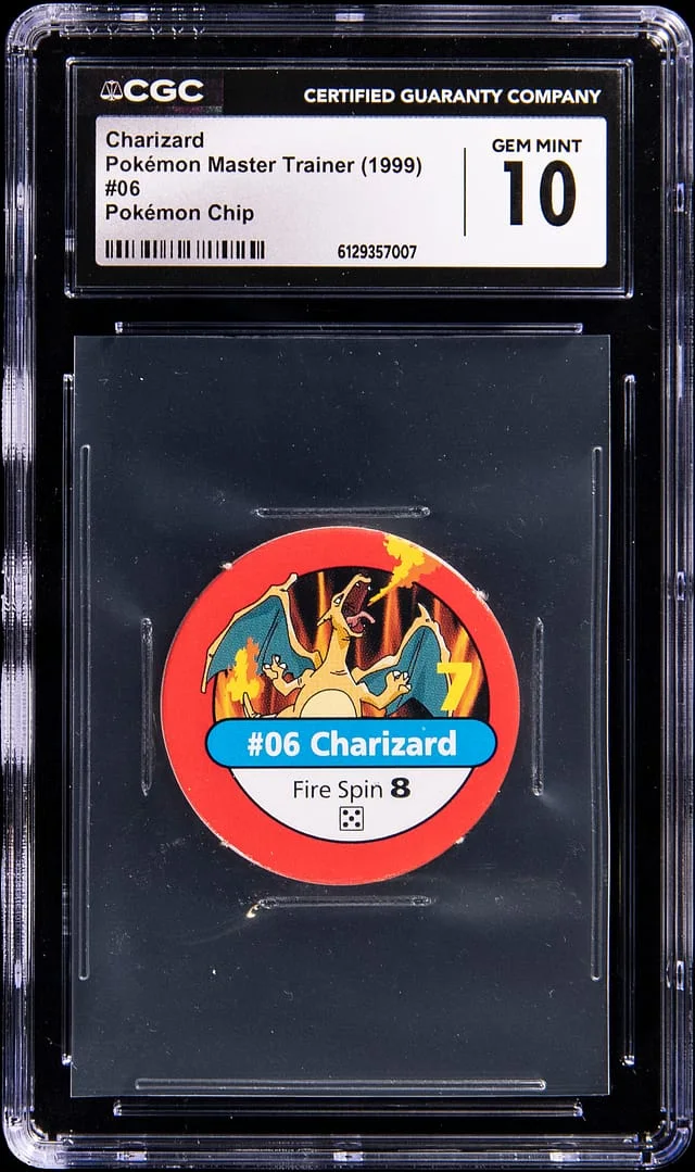 1999 Pokemon Master Trainer Chip Charizard #06 card image