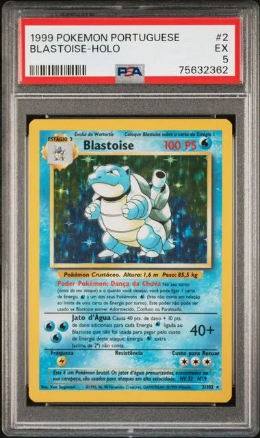 1999 Pokemon Portuguese Holofoil Blastoise #2 card image