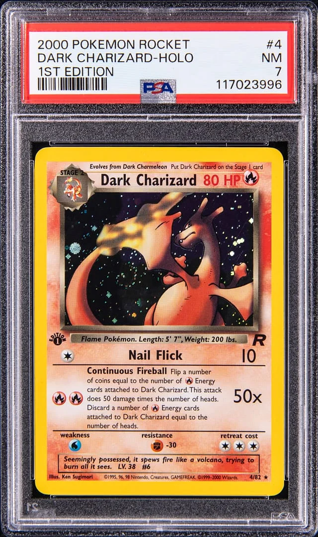 1999 Pokemon Rocket 1st Edition Holo Dark Charizard #4 card image