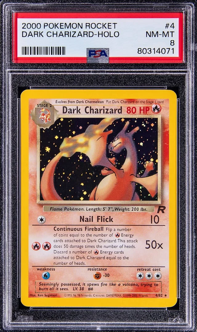 1999 Pokemon Rocket Rare Holofoil Dark Charizard #4 card image