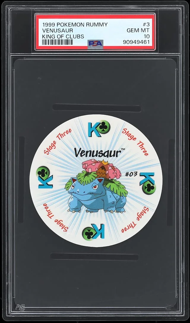1999 Pokemon Rummy King of Clubs Venusaur #3 card image