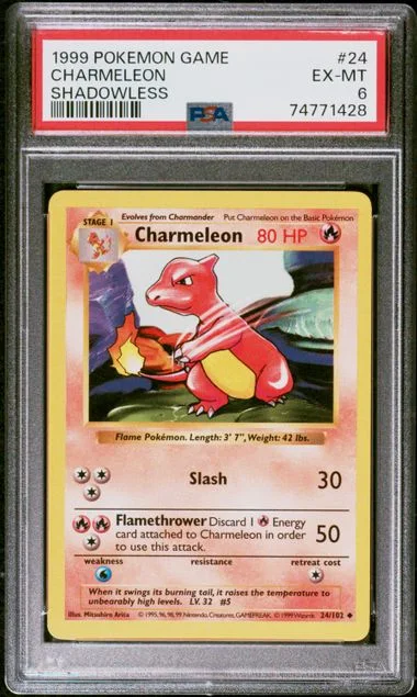 1999 Pokemon Shadowless Charmeleon #24 card image