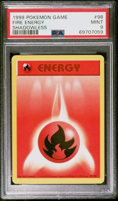 1999 Pokemon Shadowless Fire Energy #98 card image