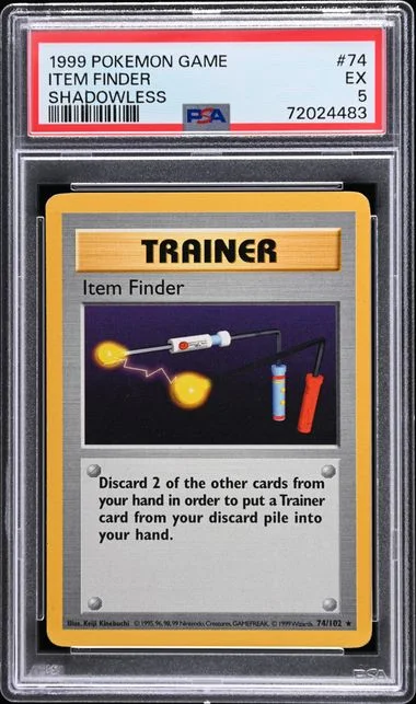 1999 Pokemon Shadowless Item Finder #74 card image