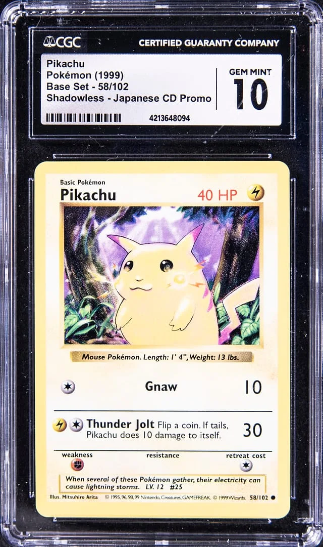 1999 Pokemon Shadowless - Japanese CD Promo Pikachu #58 card image