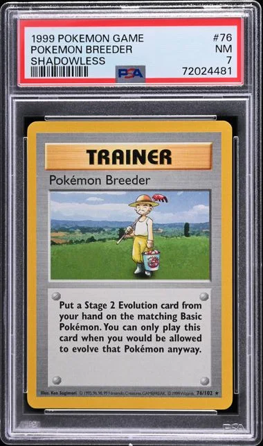 1999 Pokemon Shadowless Pokemon Breeder #76 card image