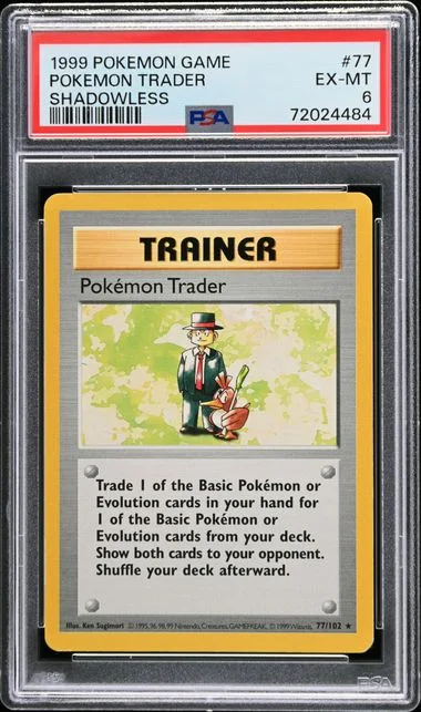 1999 Pokemon Shadowless Pokemon Trader #77 card image