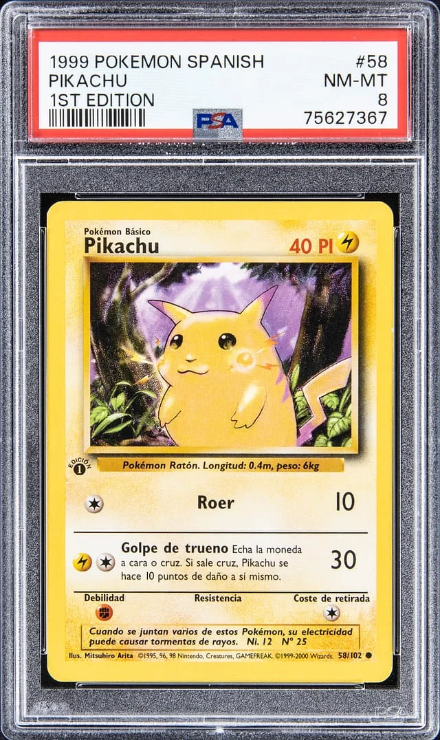 1999 Pokemon Spanish 1st Edition Pikachu #58 card image