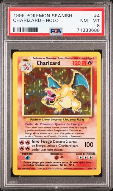 1999 Pokemon Spanish Holofoil Charizard #4 card image