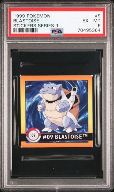 1999 Pokemon Stickers Series 1 Blastoise #9 card image
