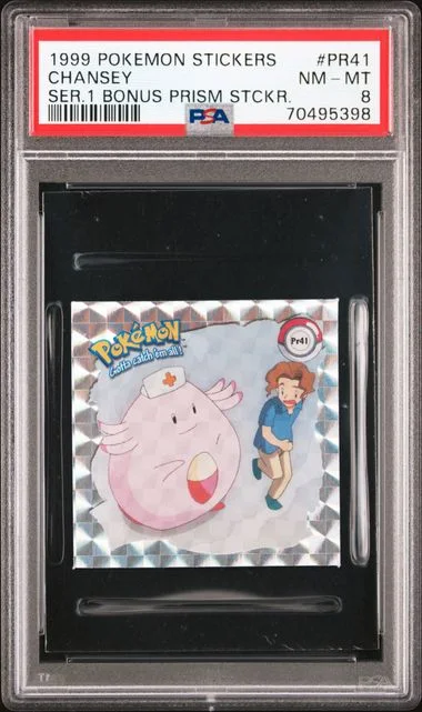 1999 Pokemon Stickers Series 1 Bonus Prism Stickers Chansey #PR41 card image