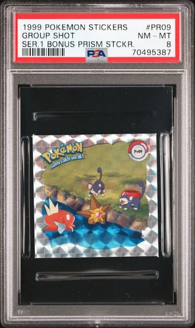 1999 Pokemon Stickers Series 1 Bonus Prism Stickers Group Shot #PR09 card image