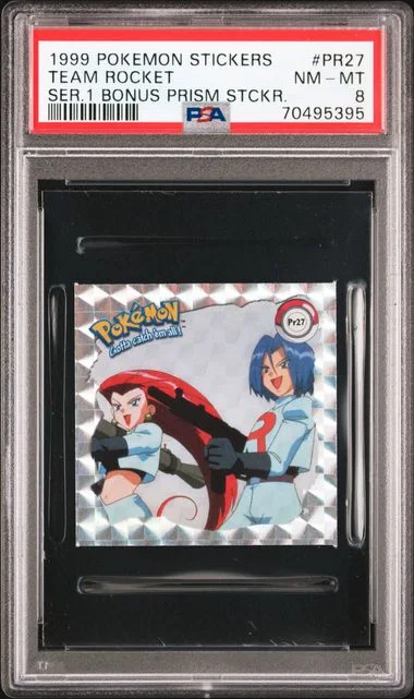1999 Pokemon Stickers Series 1 Bonus Prism Stickers Team Rocket #Pr27 card image