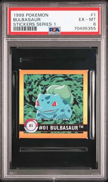 1999 Pokemon Stickers Series 1 Bulbasaur #1 card image